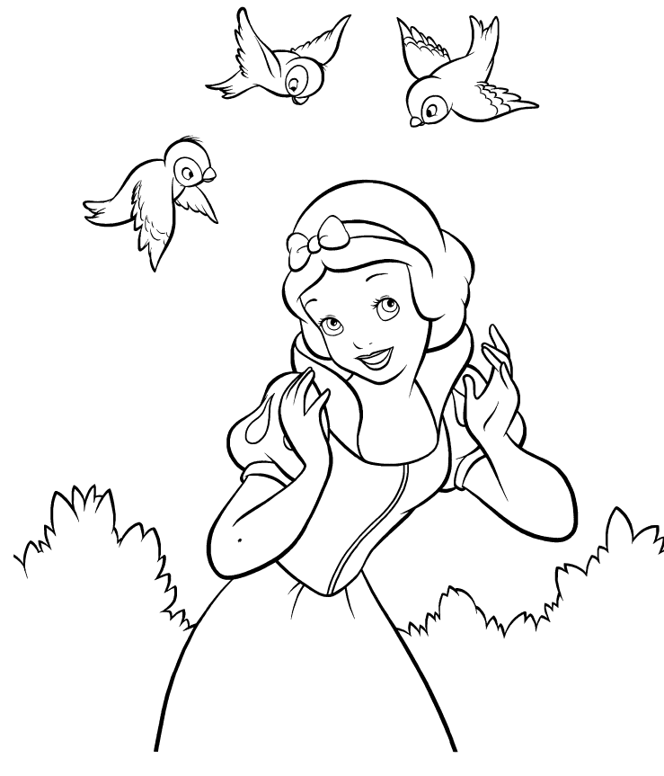 739x863 Disney Snow White Coloring Page Children And Princess Party