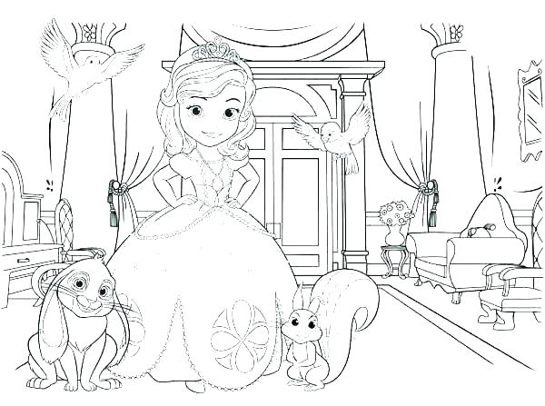600x447 Princess Sophia Coloring Pages The First Coloring Page Princess