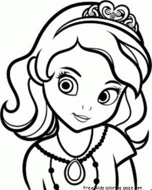 303x377 Printable Princess Sofia Colouring Pages To Print For Girlsfree