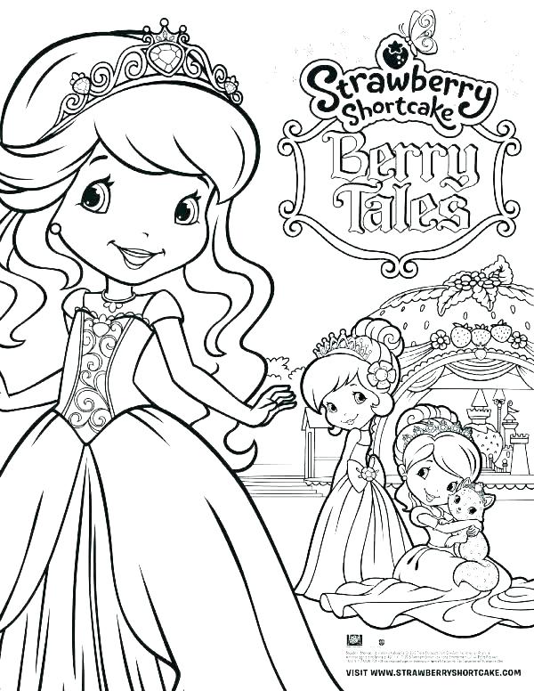 600x776 Free Strawberry Shortcake Coloring Pages Princess Strawberry