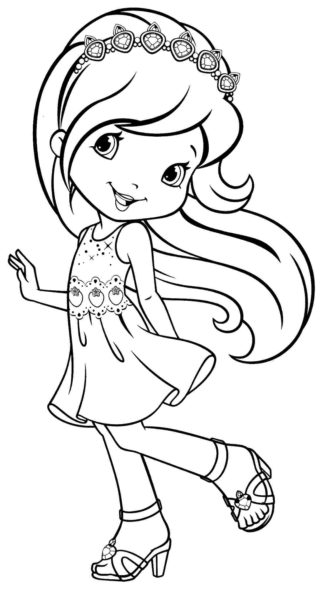 1099x2000 Printable Coloring Pages Cartoon Strawberry Shortcake Plum Puddin