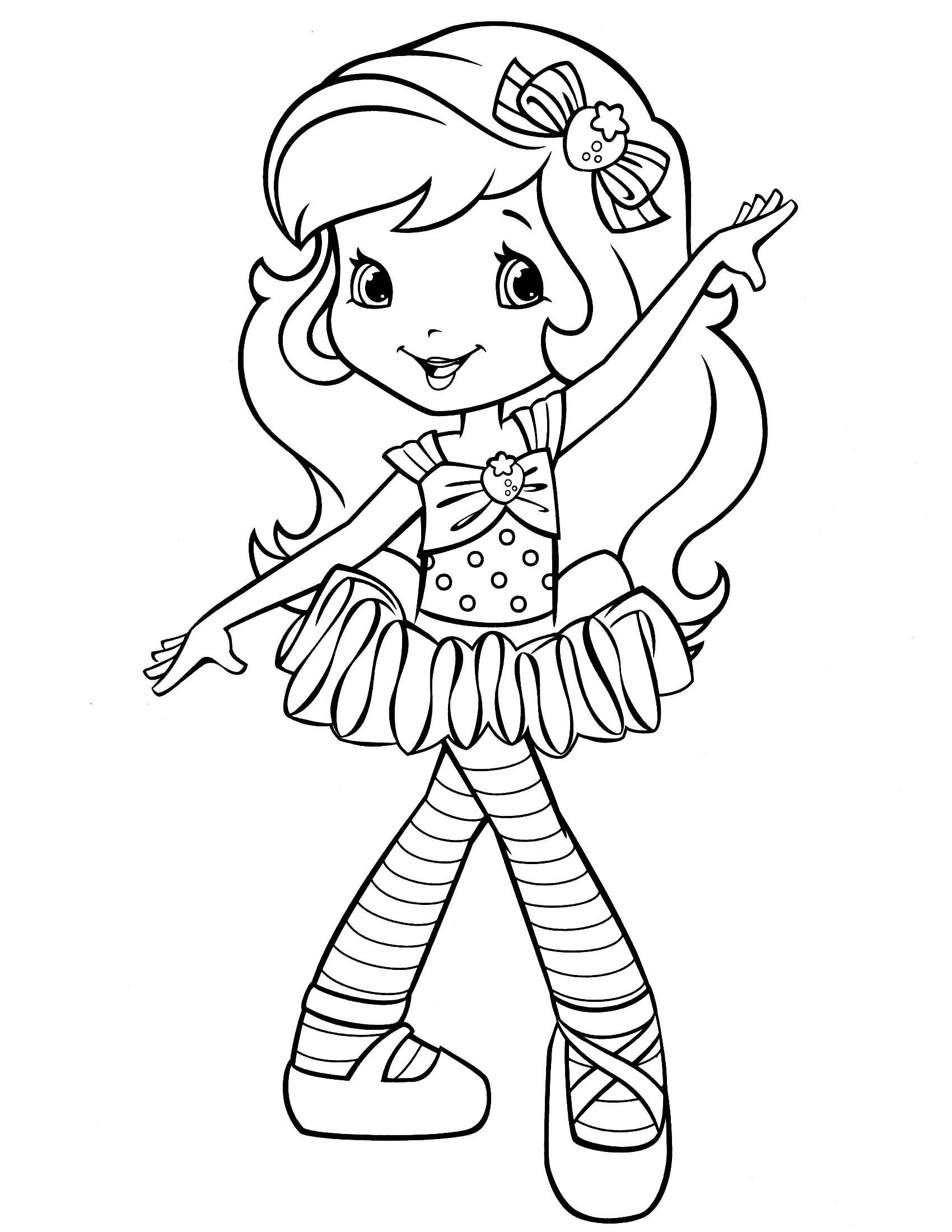 1700x2200 Strawberry Shortcake Coloring Page