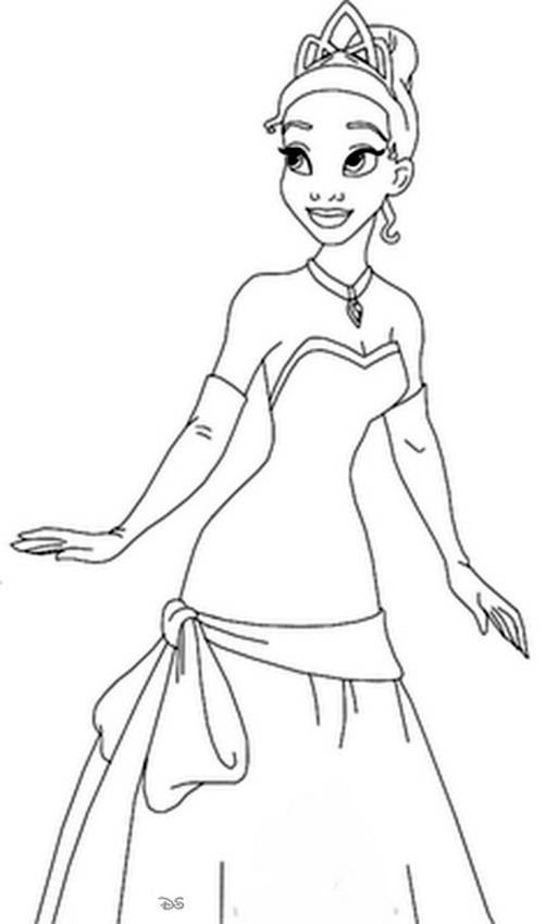 502x850 Princess Tiana (The Princess Amp The Frog) Disney~coloring Pages