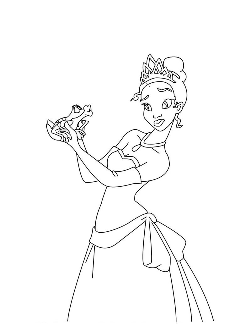 800x1034 Princess And The Frog Coloring Pages