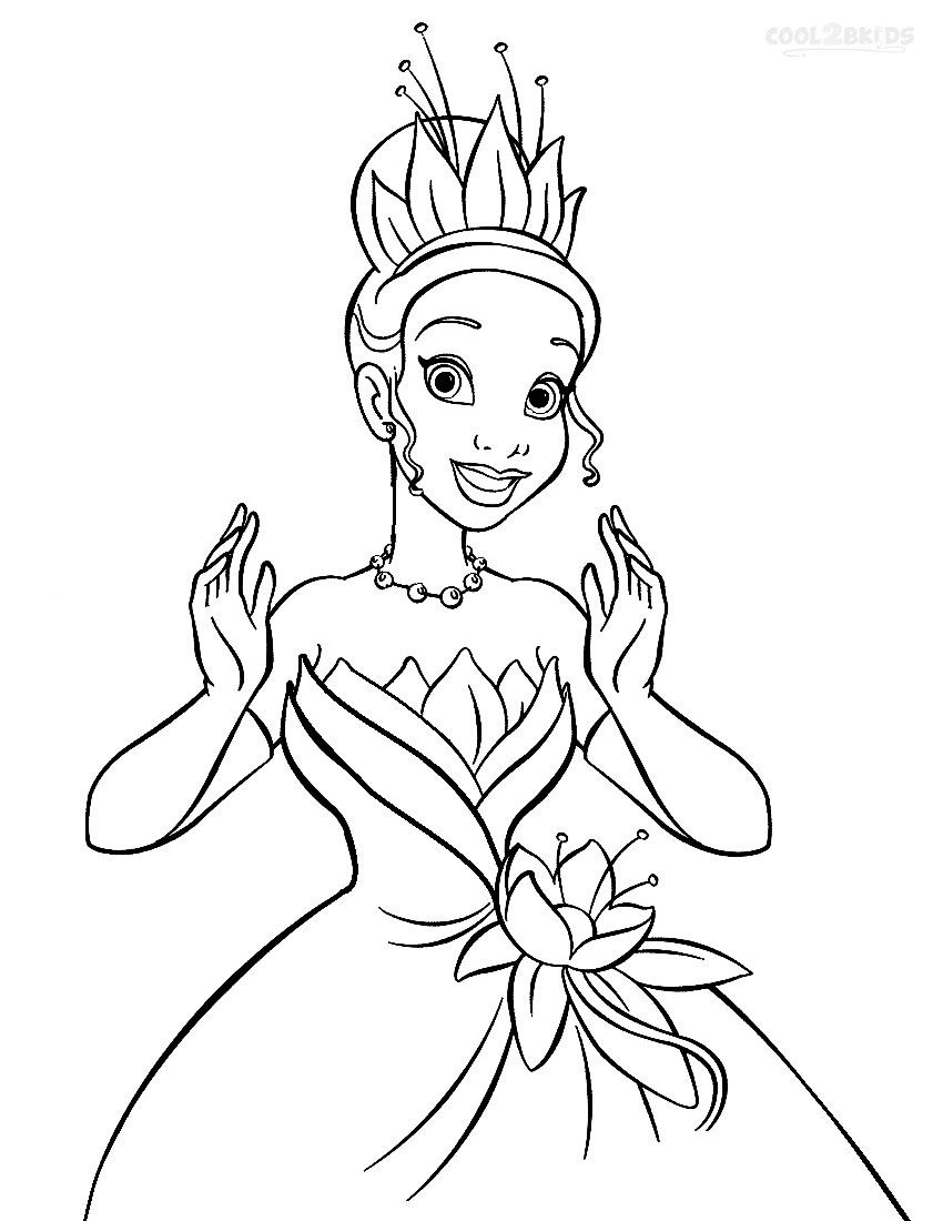 850x1100 Printable Princess Tiana Coloring Pages For Kids Cool2bkids