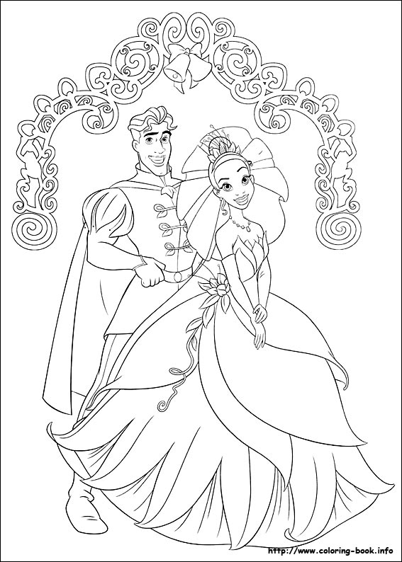 567x794 The Princess And The Frog Coloring Picture