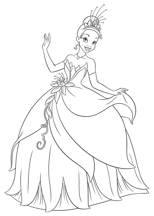 640x900 Tiana Coloring Pages Unique Disney Princess Tiana Coloring Pages