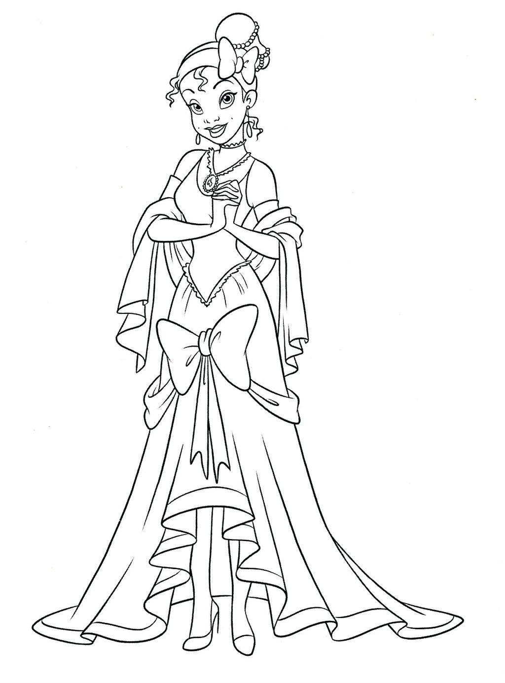 1024x1386 Competitive Princess Tiana Coloring Pages This