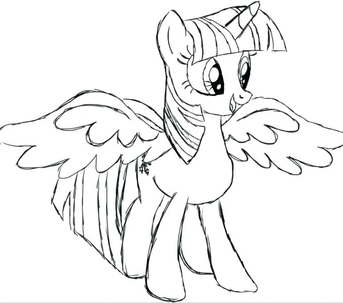 678x600 And My Little Pony Toys Princess Twilight Sparkle Coloring Page My