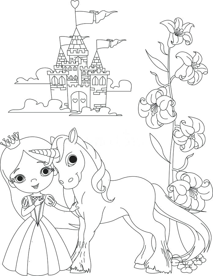 696x900 Unicorn Coloring Pages Download Beautiful Princess And Unicorn