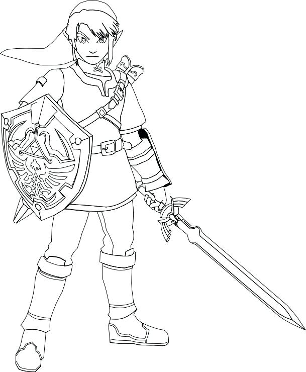609x740 Princess Zelda Coloring Pages