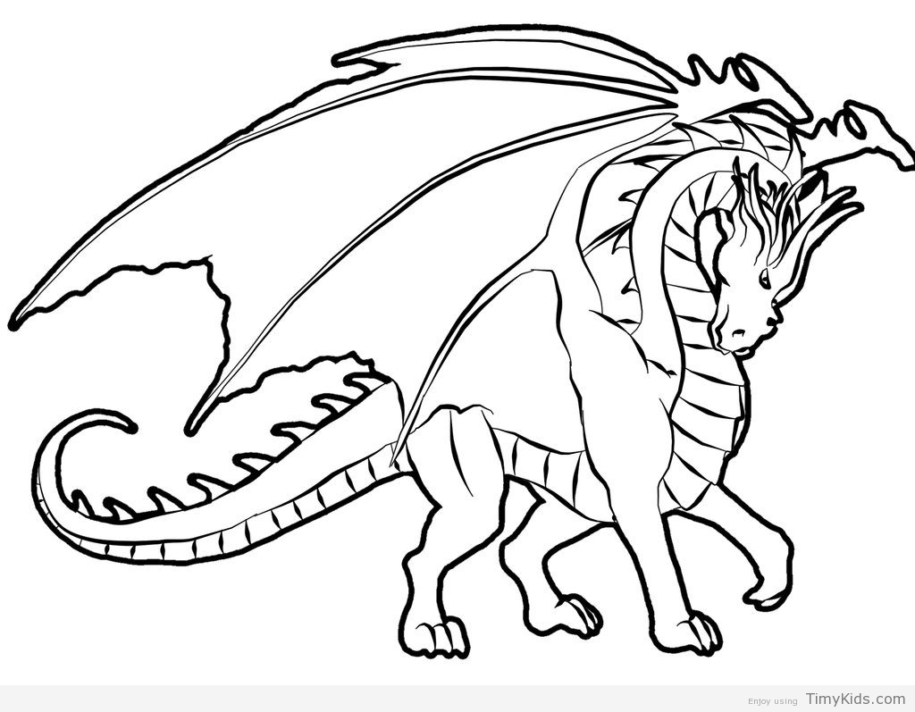 1024x797 Dragon Coloring Pages Free Timykids