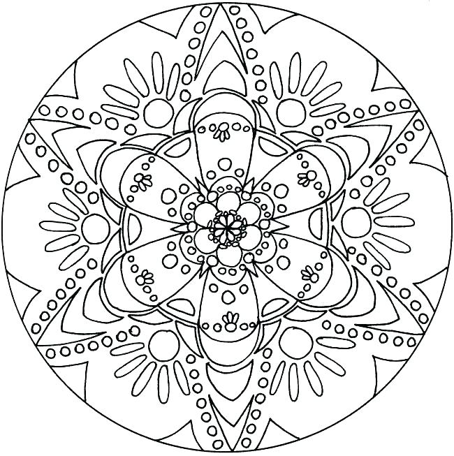 650x653 Intricate Mandala Coloring Pages Printable Mandala Coloring Pages