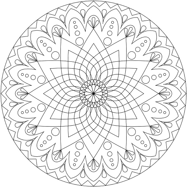 600x600 Printable Mandala Coloring Pages 9bf586312d63791e96aae32f72551b7d