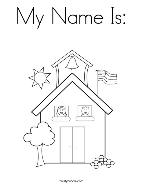 468x605 My Name Is Coloring Page