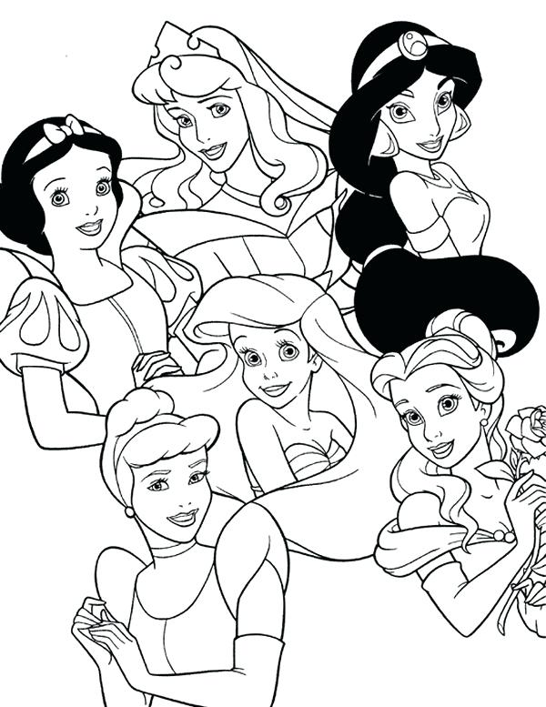 600x777 Disney Printable Coloring Pages Princess Coloring Pages To Print