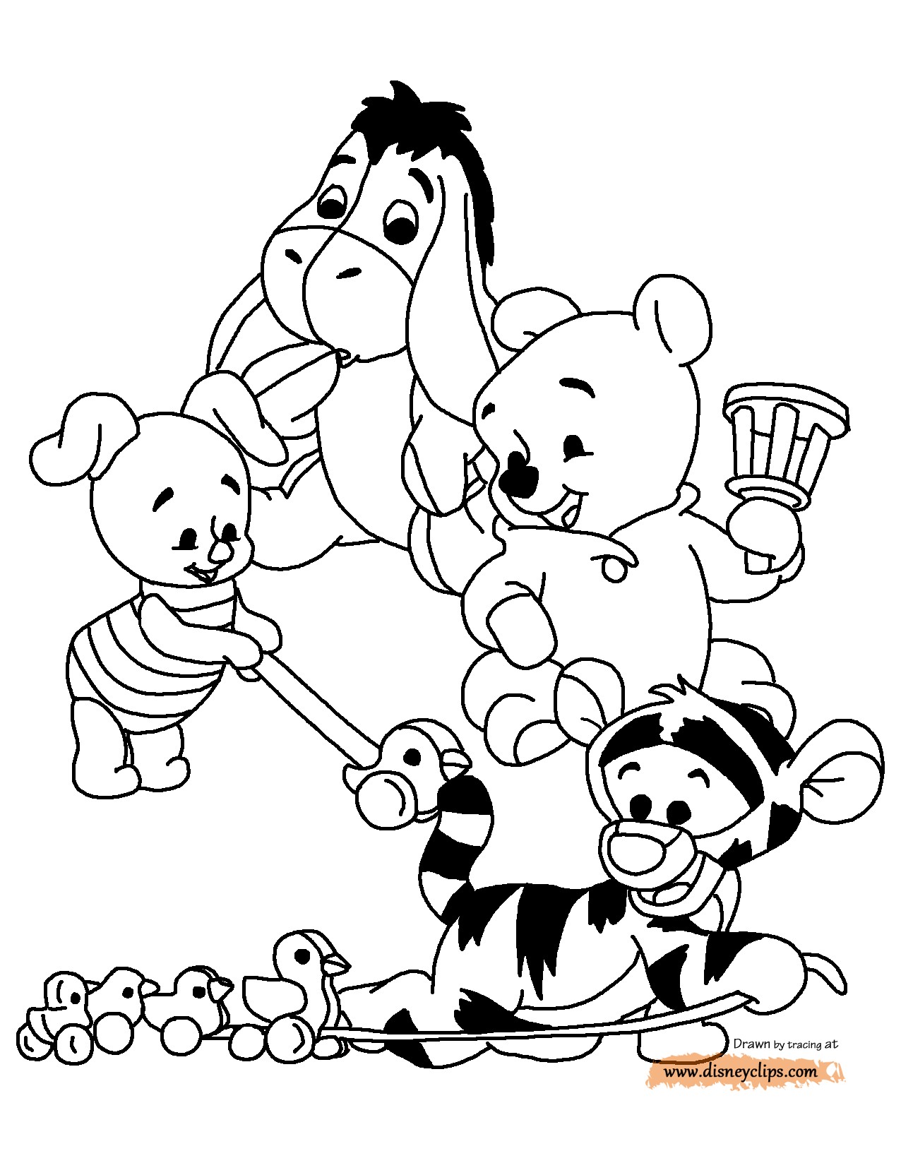 1276x1630 Coloring Pages Disney Baby Characters New Baby Pooh Printable
