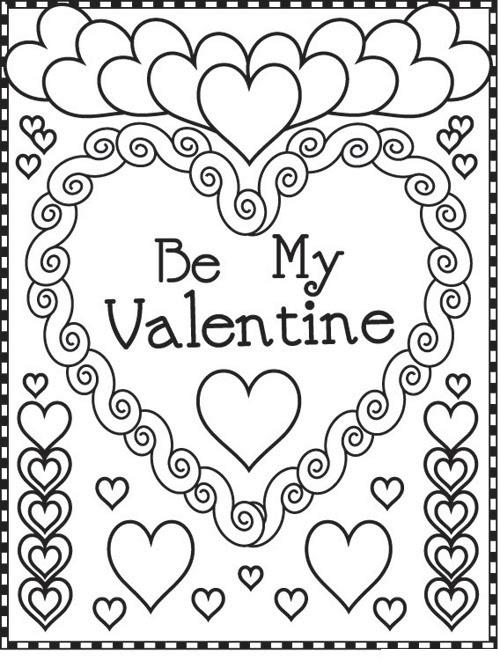 500x661 Valentines Day Coloring Pages Quotes Amp Wishes For Valentine's Week