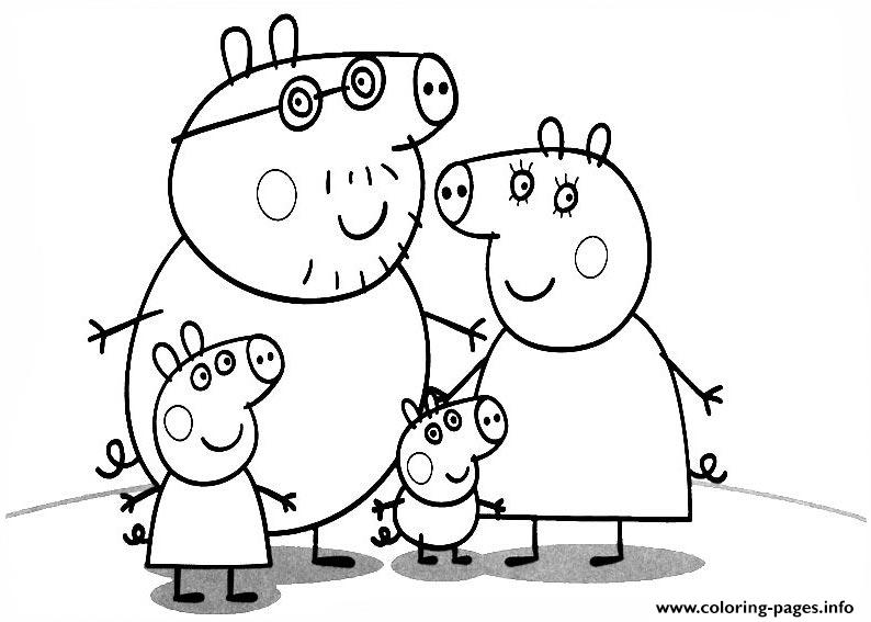 Family Of Peppa Pig Coloring Pages Printable 794x567 Family Of Peppa Pig Coloring Pages Printable