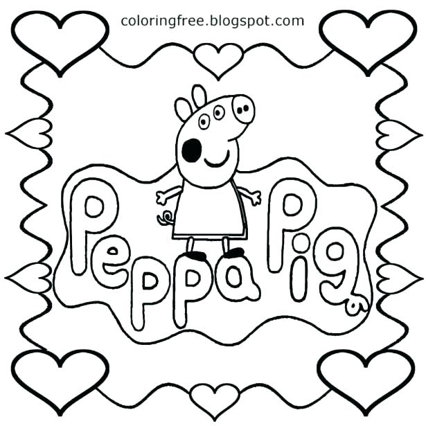 Peppa Pig Colouring Pages To Print Pig And Friends Colouring 615x615 Peppa Pig Colouring Pages To Print Pig And Friends Colouring