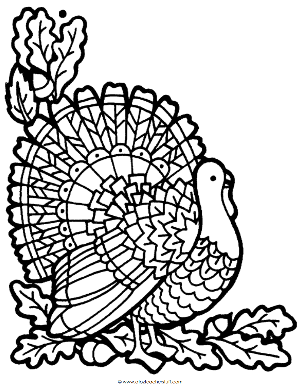 Turkey Coloring Page A To Z Teacher Stuff Printable Pages 1040x1340 Turkey Coloring Page A To Z Teacher Stuff Printable Pages