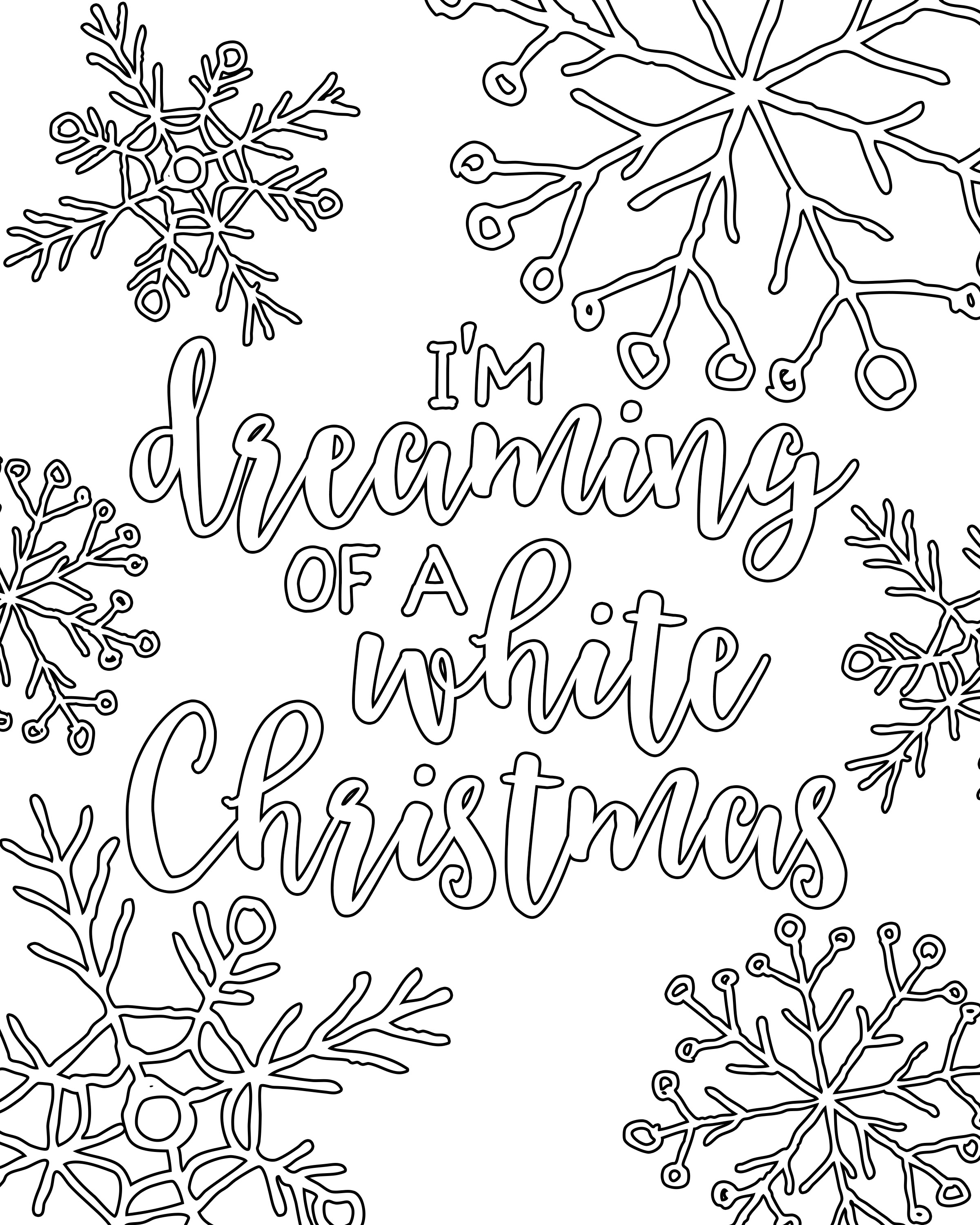 Free Printable White Christmas Adult Coloring Pages 2400x3000 Free Printable White Christmas Adult Coloring Pages