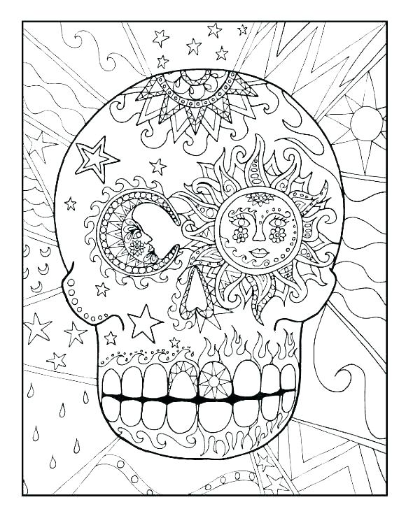 570x738 Free Sugar Skull Coloring Pages Free Adult Coloring Pages Detailed