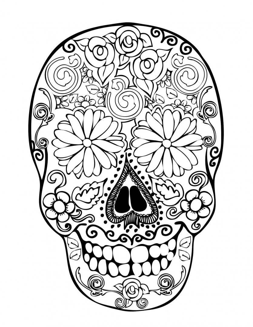 835x1080 New Skull Adult Coloring Pages Free Coloring Pages For Children