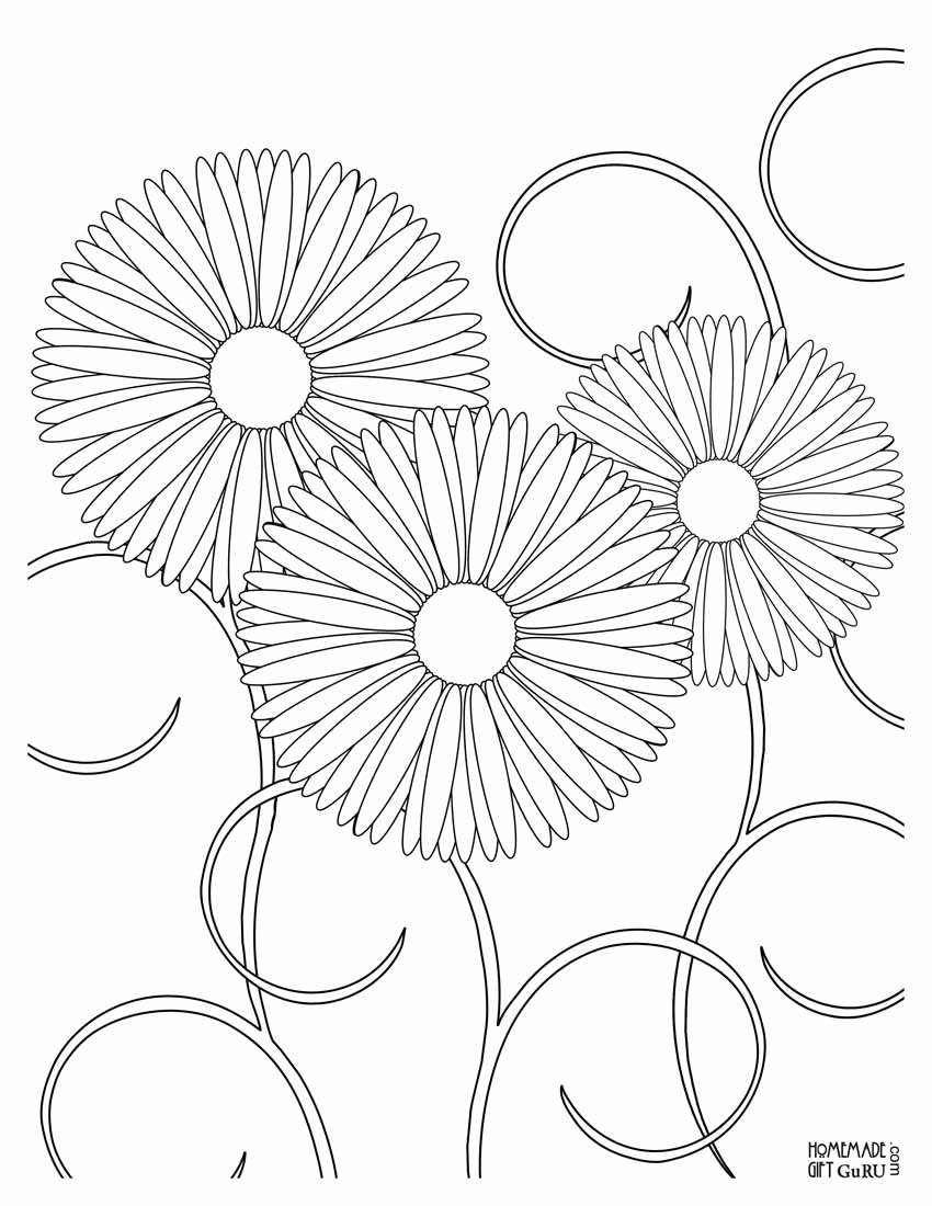 Pretty Flower Coloring Pages Printable Coloring Page For Kids 850x1100 Pretty Flower Coloring Pages Printable Coloring Page For Kids