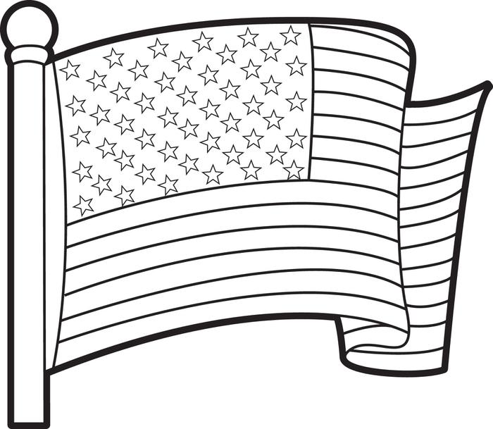 Printable American Flag Coloring Page 700x609 Printable American Flag Coloring Page