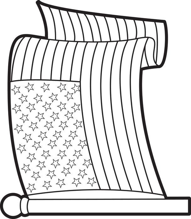 American Flag Coloring Pages For Kids Printable 609x700 American Flag Coloring Pages For Kids Printable