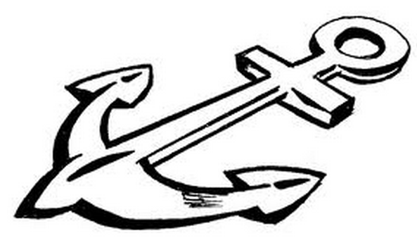 593x358 Printable Anchor Coloring Page