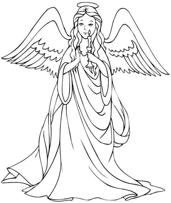 Printable Angel Coloring Pages at GetColorings.com | Free printable ...