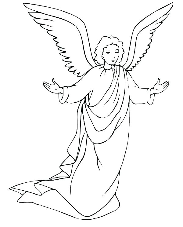 600x743 Angel Coloring Sheets Guardian Angel Coloring Page Angel Coloring