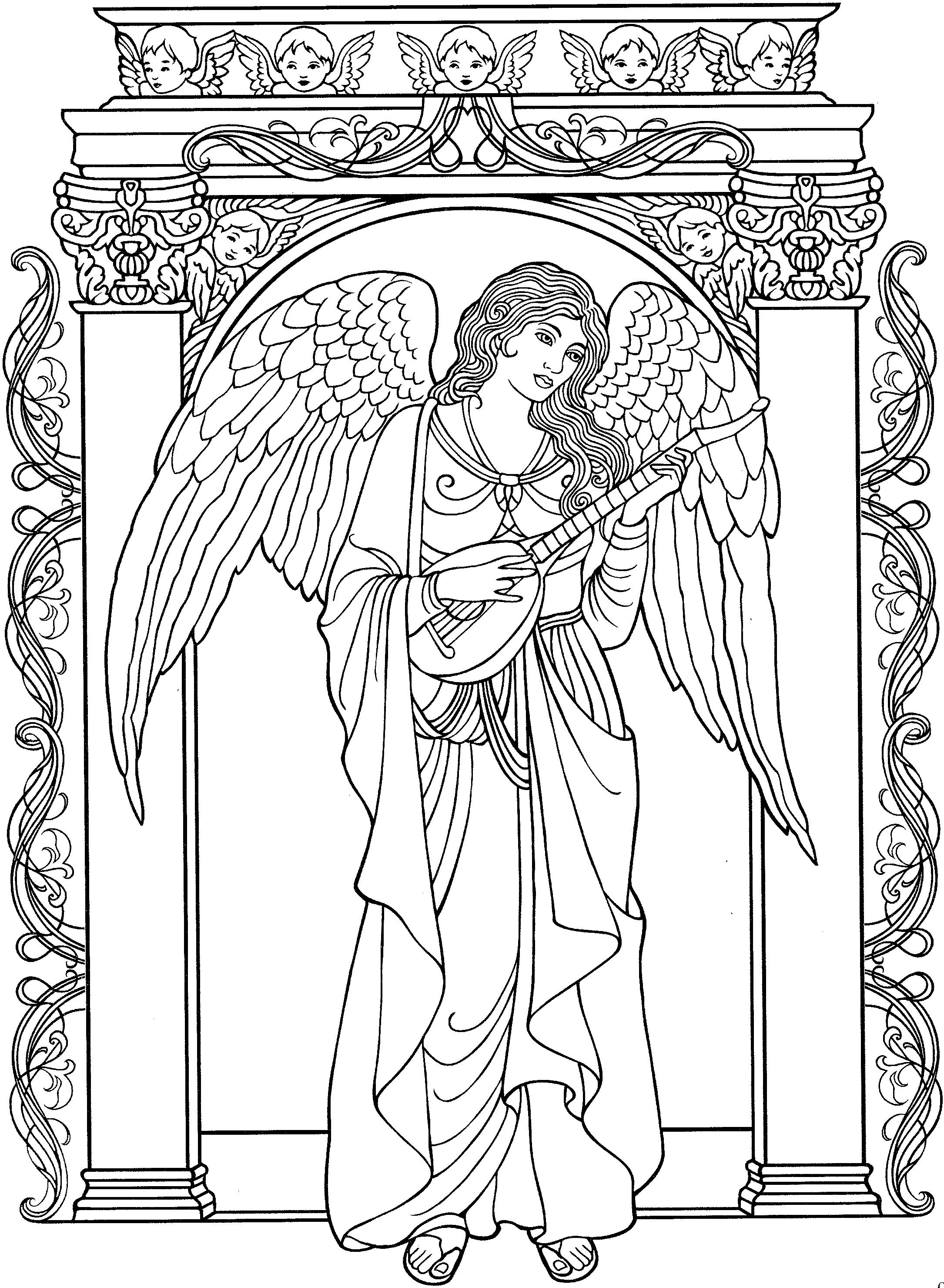 2170x2959 Angels Coloring Pages Free Printable Angel For Kids