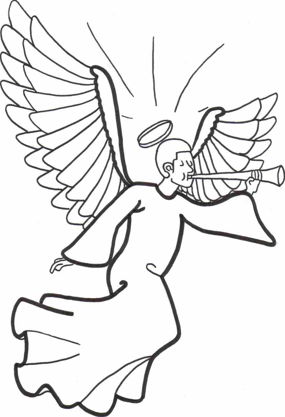 1106x1615 Free Printable Angel Coloring Pages For Kids