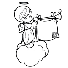 230x230 Top 10 Free Printable Cheerful Angel Coloring Pages Online