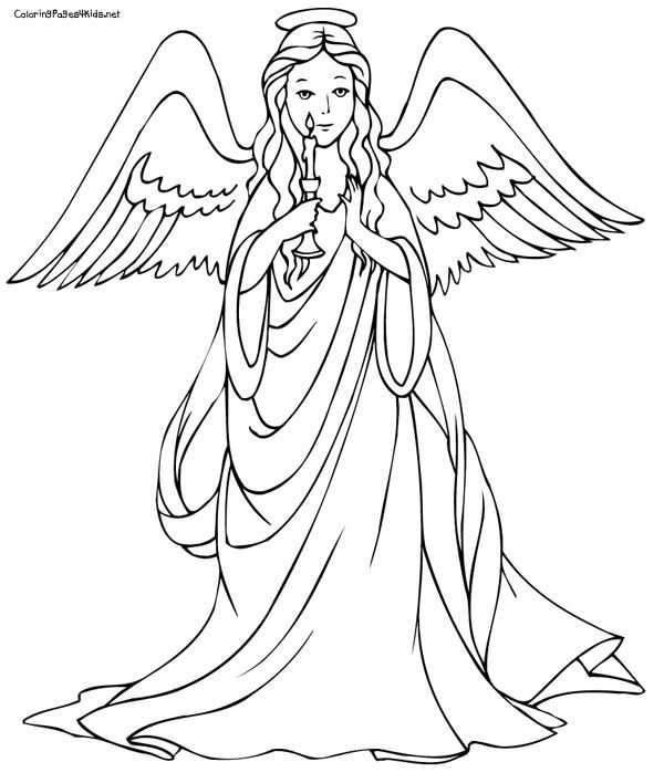 600x708 Christmas Angel Template Printable