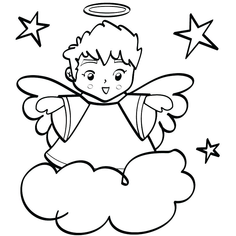 820x820 Printable Angel Coloring Pages