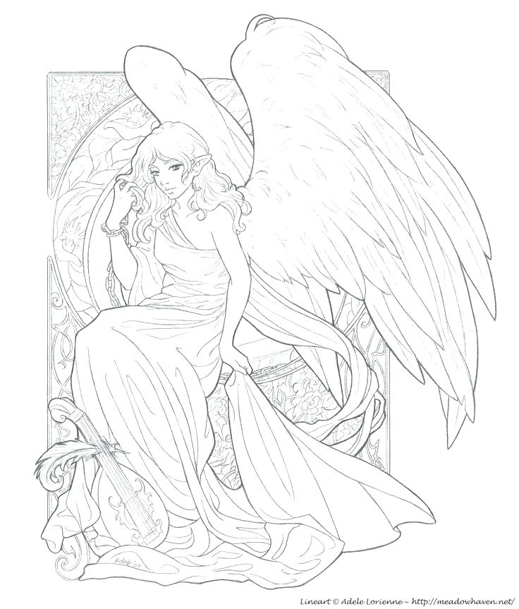 736x863 Angel Coloring Pages Printable Guardian Angel Coloring Page Angel