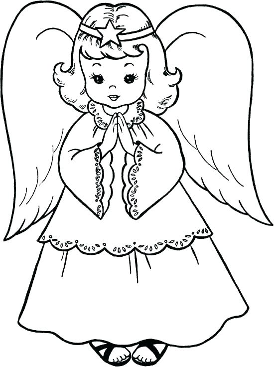 550x736 Free Angel Coloring Pages Unbelievable Design Baby Angel Coloring