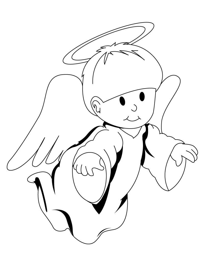 820x1060 Free Printable Angel Coloring Pages For Kids Beautiful Angels