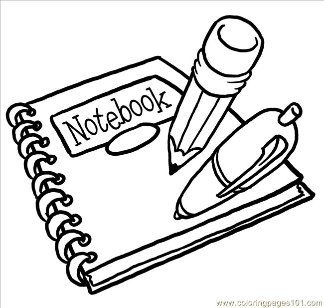 650x617 Back2schoolsupplies Big Coloring Page