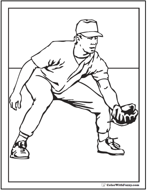 Baseball Coloring Pages Customize And Print Pdf 590x762 Baseball Coloring Pages Customize And Print Pdf
