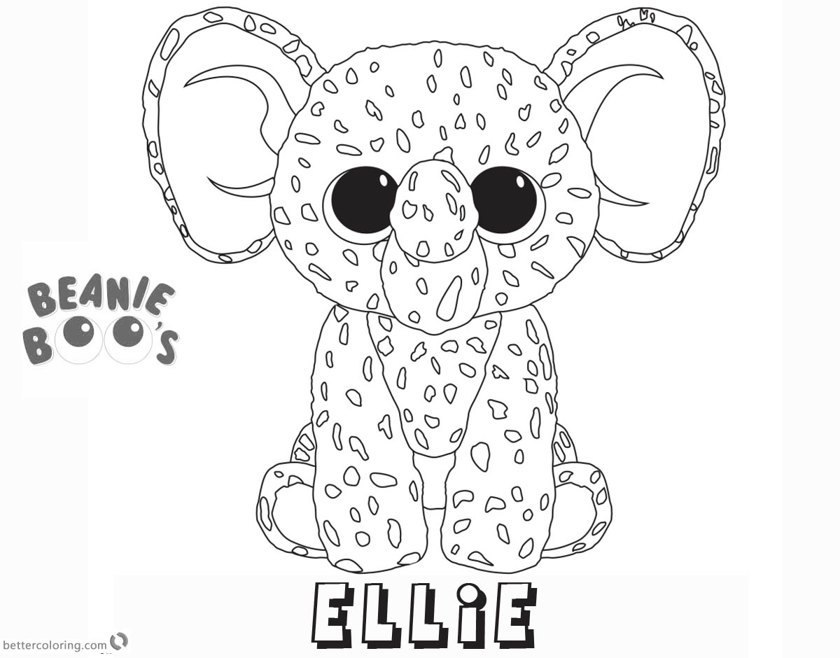 Beanie Boo Coloring Pages Ellie 1200x940 Beanie Boo Coloring Pages Ellie