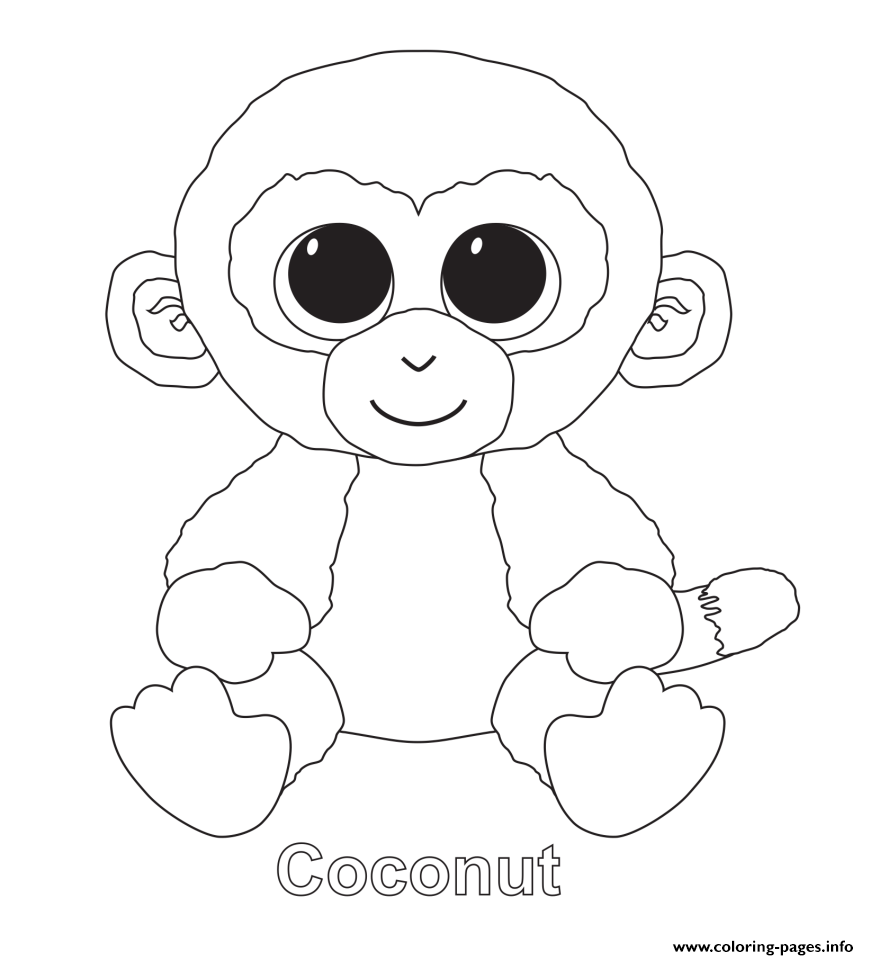 Print Coconut Beanie Boo Coloring Pages Coloring Pages 869x960 Print Coconut Beanie Boo Coloring Pages Coloring Pages