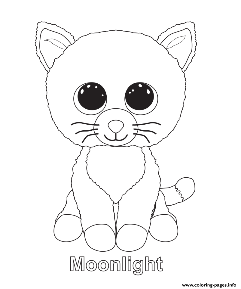 Print Moonlight Beanie Boo Coloring Pages Embroidery Patterns 802x960 Print Moonlight Beanie Boo Coloring Pages Embroidery Patterns