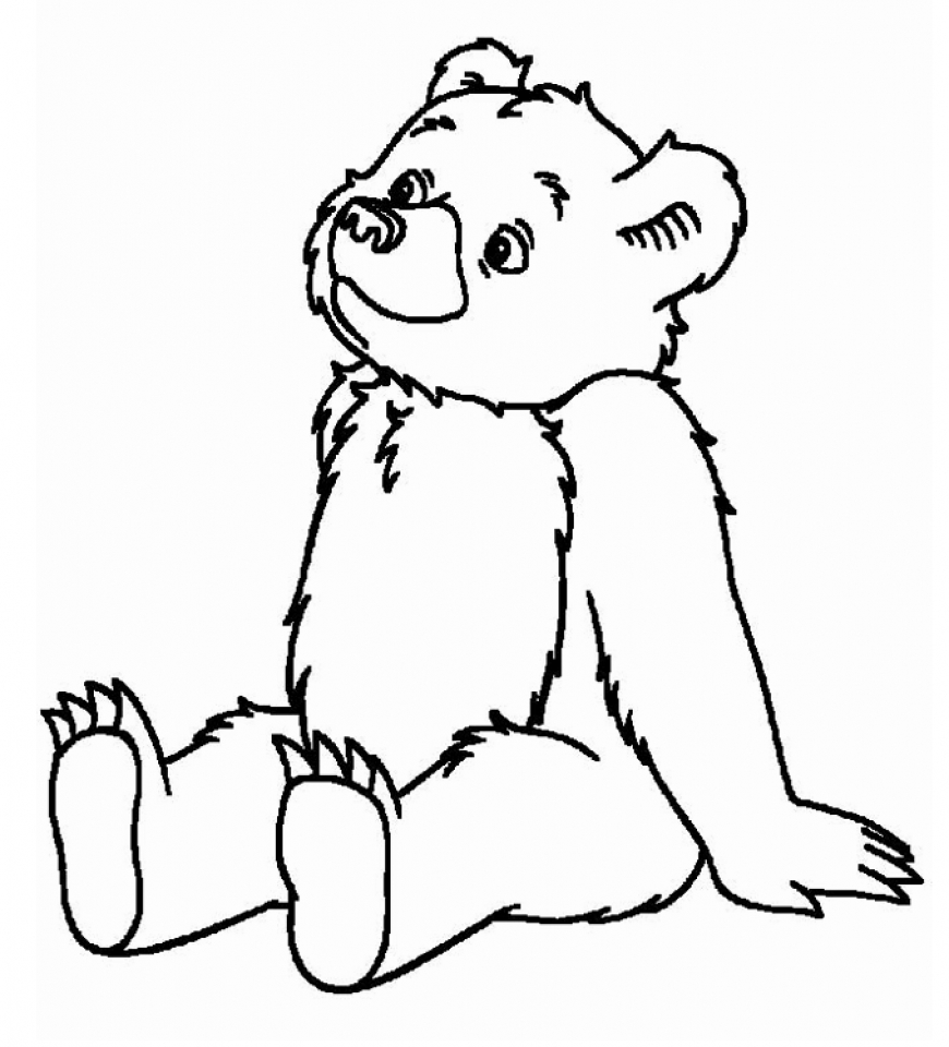Free Printable Teddy Bear Coloring Pages For Kids 870x960 Free Printable Teddy Bear Coloring Pages For Kids