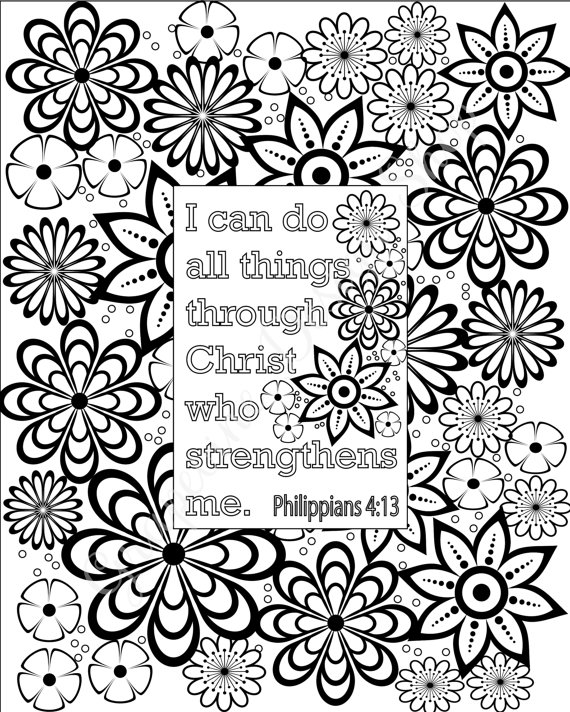 Flower Coloring Pages Bible Verse Coloring Sheets. Set Of 5 570x712 Flower Coloring Pages Bible Verse Coloring Sheets. Set Of 5