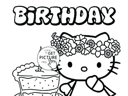 440x330 Free Printable Birthday Coloring Pages Birthday Color Pages